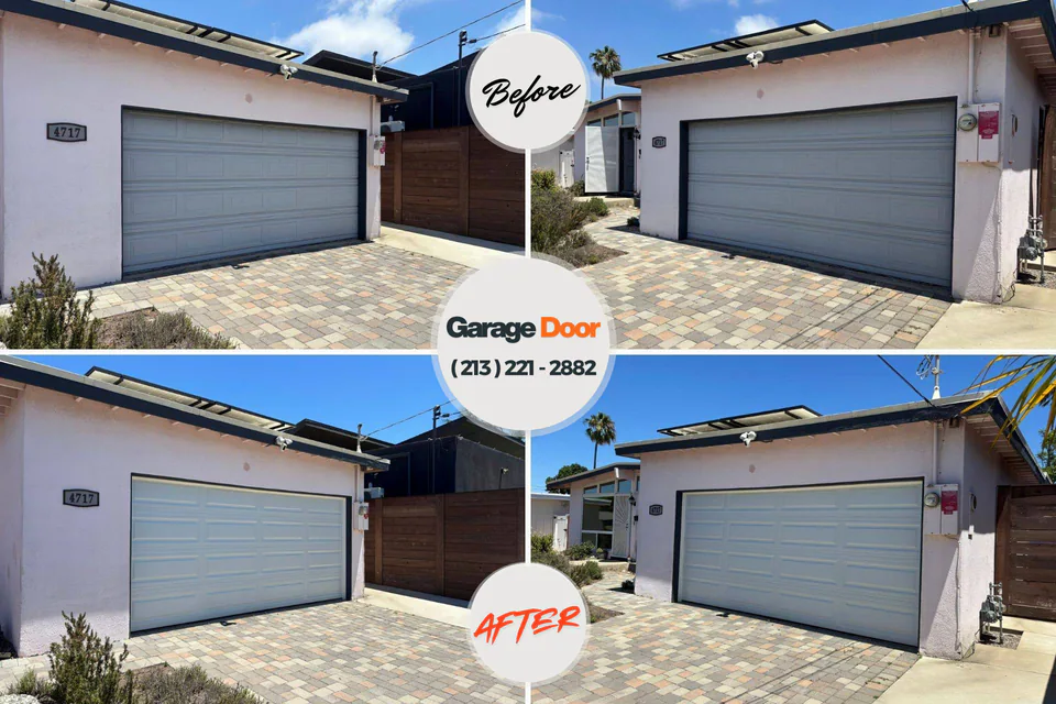 Before and after: garage door opener repair Fair Oaks Ranch, TX